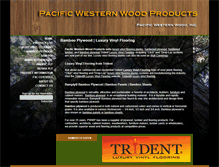 Tablet Screenshot of pacificwesternwoodproducts.com